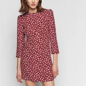 Reformation Brantley dress in Cari color